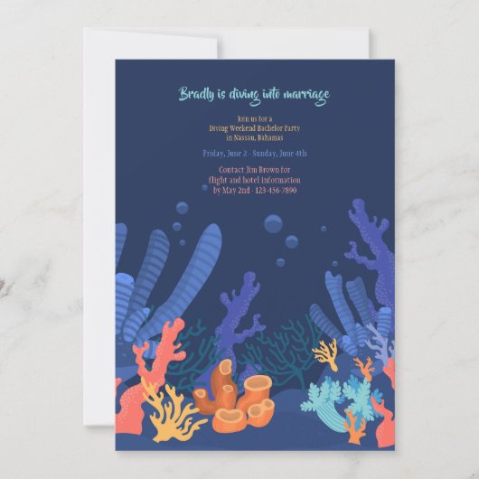 Invitation Corail de Mer Profonde (Devant)