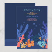 Invitation Corail de Mer Profonde (Devant / Derrière)