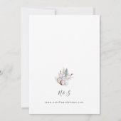 Invitation Corail de noix de coco et Mariage floral blanc (Dos)