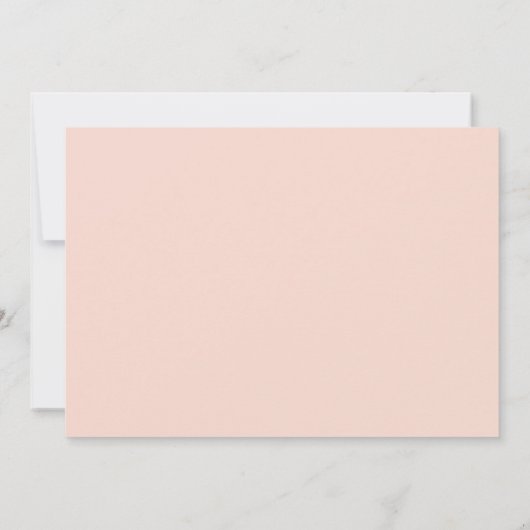 Invitation Corail de répétition Mariage à main chic (Dos)