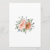 Invitation Corail Dusty Eucalyptus Fête des mariées botanique (Dos)