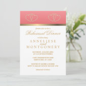 Invitation Corail et Gold Hearts - Dîner de répétition (Debout devant)