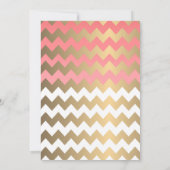 Invitation Corail et Gold Hearts - Dîner de répétition (Dos)