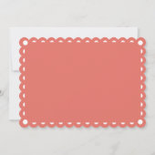Invitation Corail et papillon blanc picado Quinceañera (Dos)