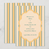 Invitation Corail et Vert Moderne Rétro (Devant / Derrière)