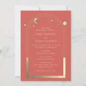 Invitation Corail mystique Sun Star Moon Astronomie Espace (Devant)