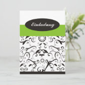 Invitation - corail noir vert (Debout devant)