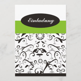 Invitation - corail noir vert