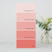Invitation Corail Paint Swatch Nouvelle adresse (Debout devant)