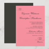 Invitation Corail rose chic moderne mélange et correspondance (Devant / Derrière)