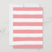 Invitation Corail rose et méduse Baby shower Nautique fille (Dos)