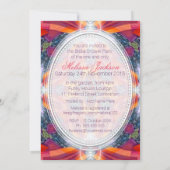 Invitation Corail rose violet Fête des mariées Angélique (Dos)