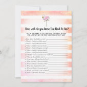 Invitation Corail Striped Flamant rose Qui Connaît Papa Meill (Devant)