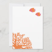Invitation Corail tropical orange et rose (Dos)