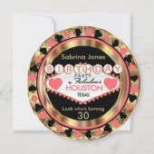 Invitation Coral 00th Birthday Party - DO-IT-YOURSELF Ville & (Devant)