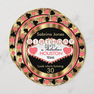 Invitation Coral 00th Birthday Party - DO-IT-YOURSELF Ville &