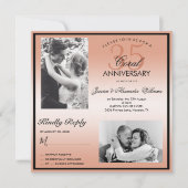 Invitation Coral 35e anniversaire du Mariage Double photo (Devant)