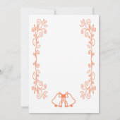 Invitation Coral Bells Scrollwork Design Mariage (Dos)