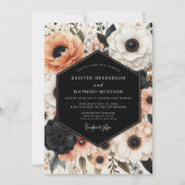 Invitation Coral Bloom Opulent Wedding (Devant)