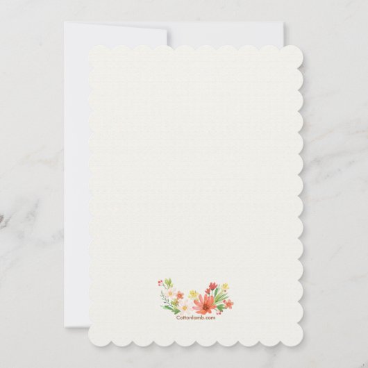 Invitation Coral Daisies (Dos)