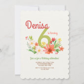 Invitation Coral Daisies (Devant)