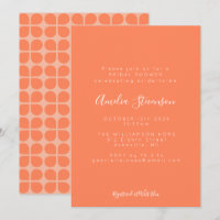 Coral d'été Orange Rétro minimaliste Fête des mari