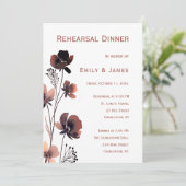 Invitation Coral Floral Wedding (Debout devant)