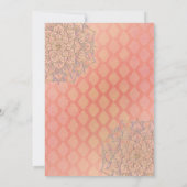 Invitation Coral Gold Lavender Fête des mariées marocaine Ara (Dos)