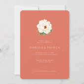 Invitation Coral Moderne Wedding (Devant)