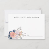 Invitation Coral & Navy Flowers Mariage Conseils ou recette (Devant)