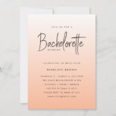 Invitation Coral Ombre | Bachelorette Weekend Peach (Devant)