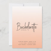Invitation Coral Ombre | Bachelorette Weekend Peach (Dos)