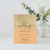 Invitation Coral or parties scintillant noir script ombre mar (Debout devant)