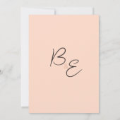 Invitation Coral orange rose élégant floral Enregistrer la da (Dos)