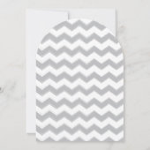 Invitation Coral Peach Navy Grey Zig Zag Typographie Mariage (Dos)