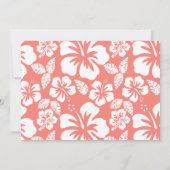 Invitation Coral Pink Tropical Hibiscus; Summer Palm (Dos)