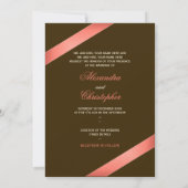 Invitation Coral Red Ribbon Wedding Annocement (Dos)
