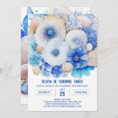 Invitation Coral Reef Discovery Boy Anniversaire (Devant / Derrière)