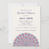 Invitation Coral Reef Marble Stone Mandala Bridal Shower (Devant)