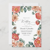 Invitation Coral Rose, Apricot Blush, and Soft Mint Wedding (Devant)