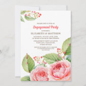 Invitation Coral rose Floral (Devant)