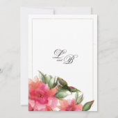 Invitation Coral rose menthe blanc or parties scintillant mar (Dos)