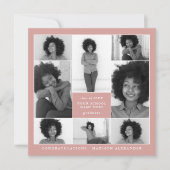 Invitation Coral tendance Photo Collage Graduation Party (Devant)