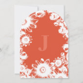 Invitation Coral Terracotta Floral Mariage (Dos)