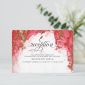 Invitation Coral Tourmaline Aquarelle Géode BarefootBride™ (Debout devant)