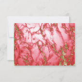 Invitation Coral Tourmaline Aquarelle Géode BarefootBride™ (Dos)