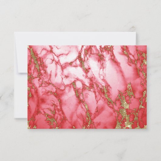 Invitation Coral Tourmaline Aquarelle Géode BarefootBride™ (Dos)