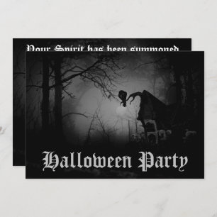 Invitation Corbeau déplaisant d'horreur dans la fête d'Hallow