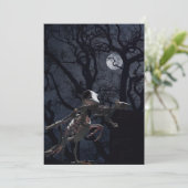 Invitation Corbeau et squelette de rat au clair de lune (Debout devant)