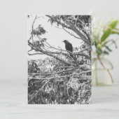 Invitation Corbeau gothique (Debout devant)